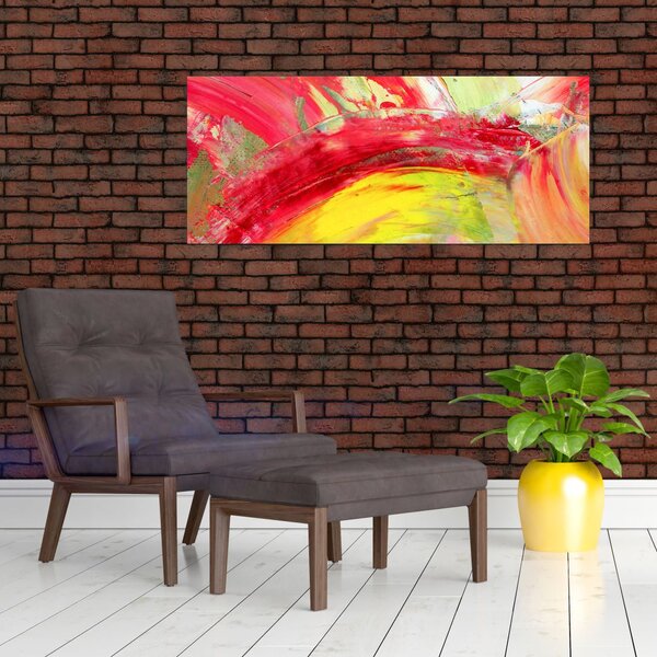 Slika apstrakcije - slikanje (120x50 cm)