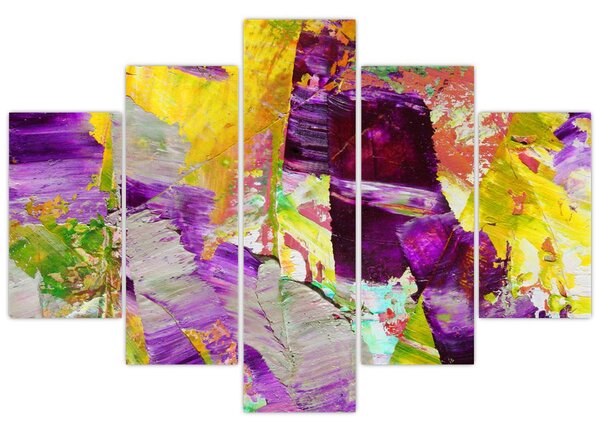 Slika apstrakcije - slikanje (150x105 cm)