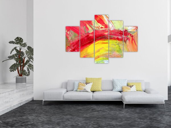 Slika apstrakcije - slikanje (150x105 cm)