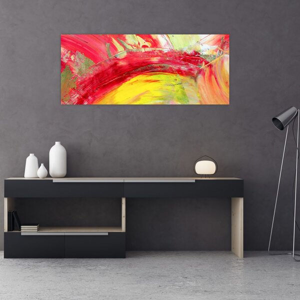 Slika apstrakcije - slikanje (120x50 cm)
