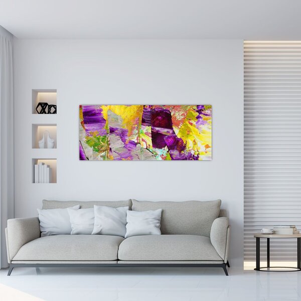Slika apstrakcije - slikanje (120x50 cm)