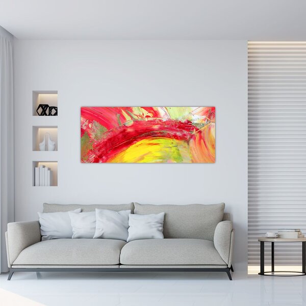 Slika apstrakcije - slikanje (120x50 cm)