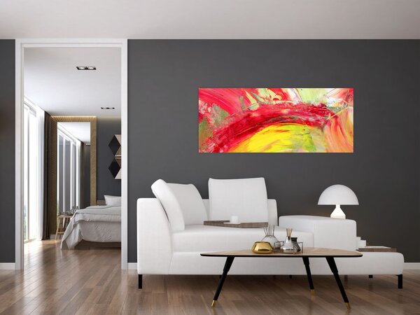 Slika apstrakcije - slikanje (120x50 cm)