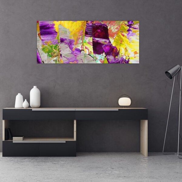 Slika apstrakcije - slikanje (120x50 cm)