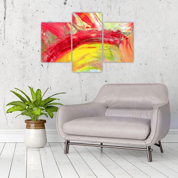 Slika apstrakcije - slikanje (90x60 cm)