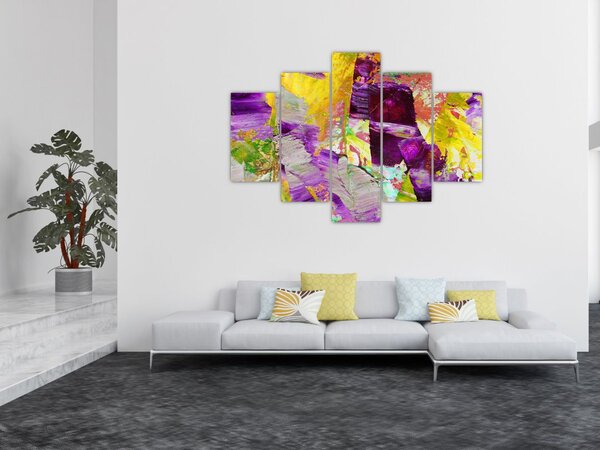 Slika apstrakcije - slikanje (150x105 cm)