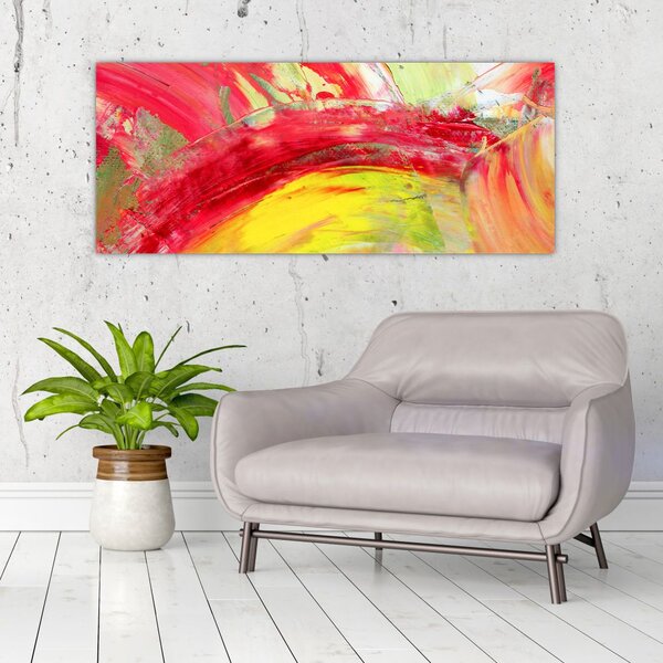 Slika apstrakcije - slikanje (120x50 cm)