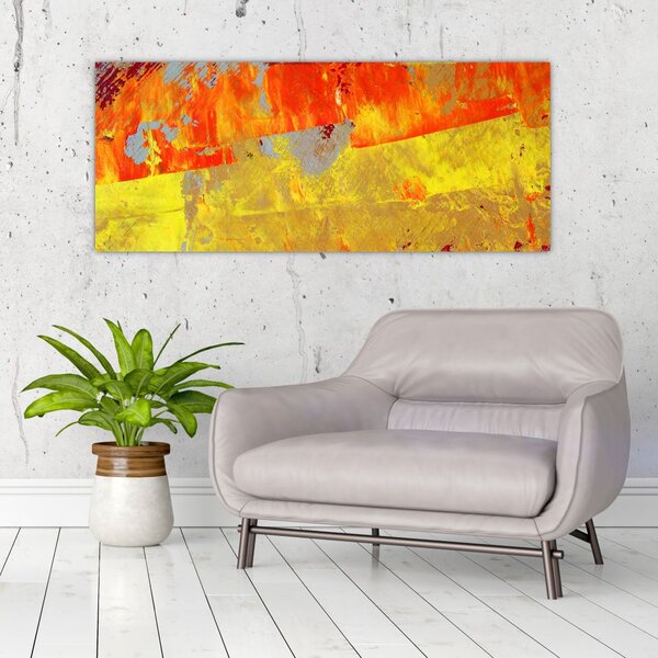 Slika apstrakcije - slikanje (120x50 cm)