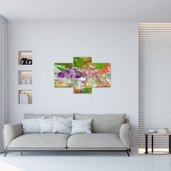 Slika apstrakcije - slikanje (90x60 cm)