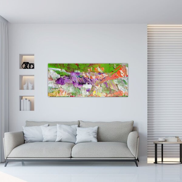 Slika apstrakcije - slikanje (120x50 cm)