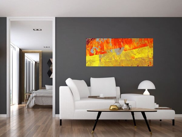 Slika apstrakcije - slikanje (120x50 cm)