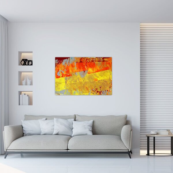 Slika apstrakcije - slikanje (90x60 cm)