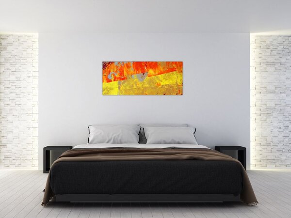 Slika apstrakcije - slikanje (120x50 cm)