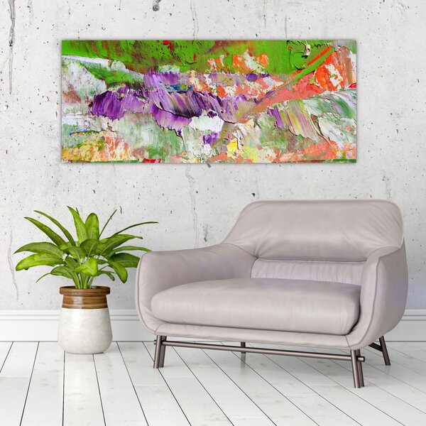 Slika apstrakcije - slikanje (120x50 cm)