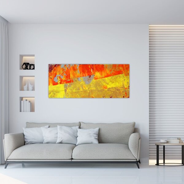 Slika apstrakcije - slikanje (120x50 cm)