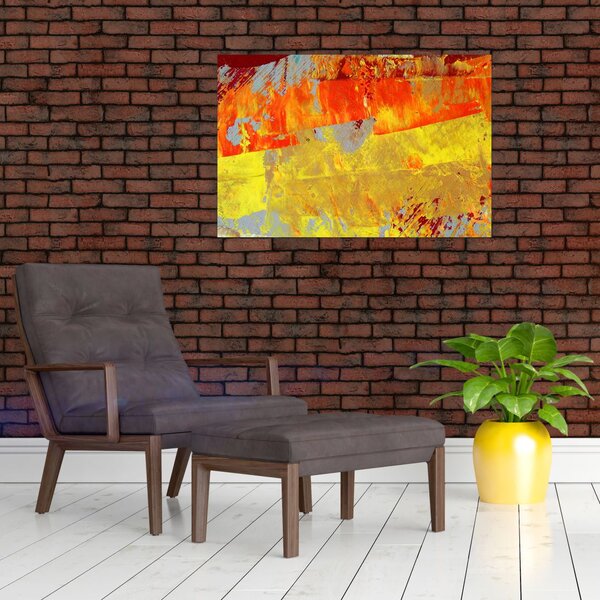 Slika apstrakcije - slikanje (90x60 cm)