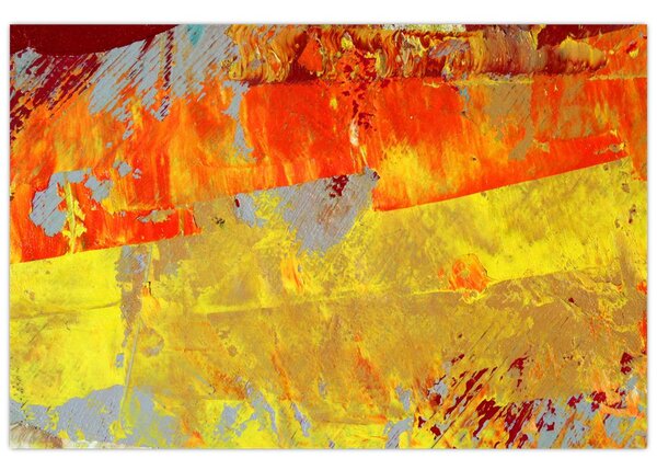 Slika apstrakcije - slikanje (90x60 cm)