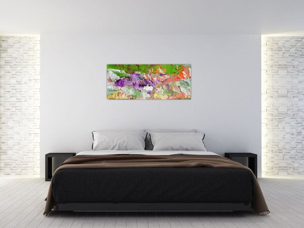 Slika apstrakcije - slikanje (120x50 cm)