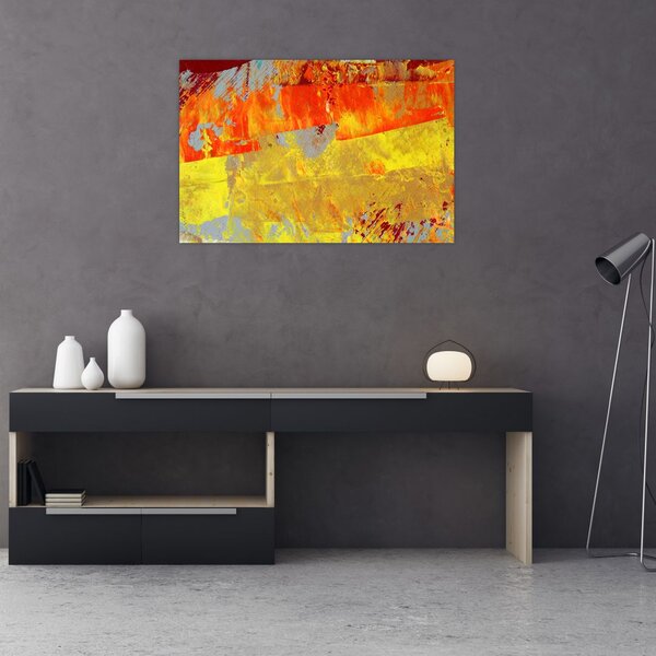 Slika apstrakcije - slikanje (90x60 cm)