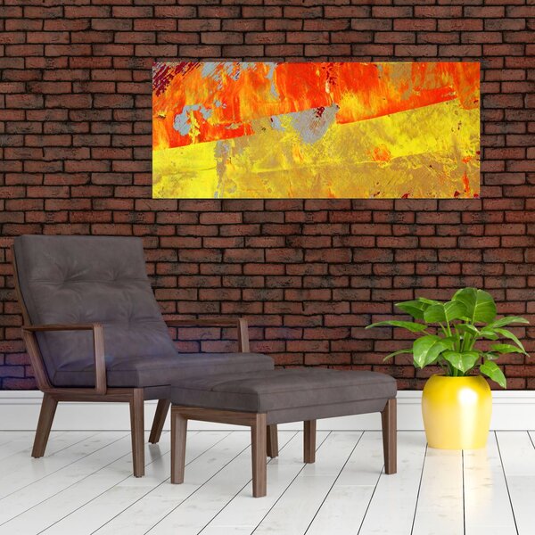 Slika apstrakcije - slikanje (120x50 cm)