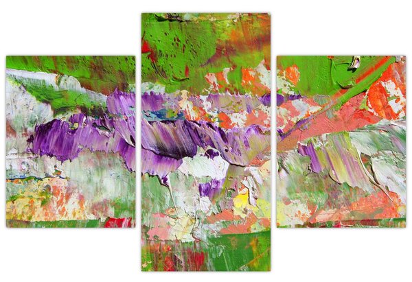 Slika apstrakcije - slikanje (90x60 cm)