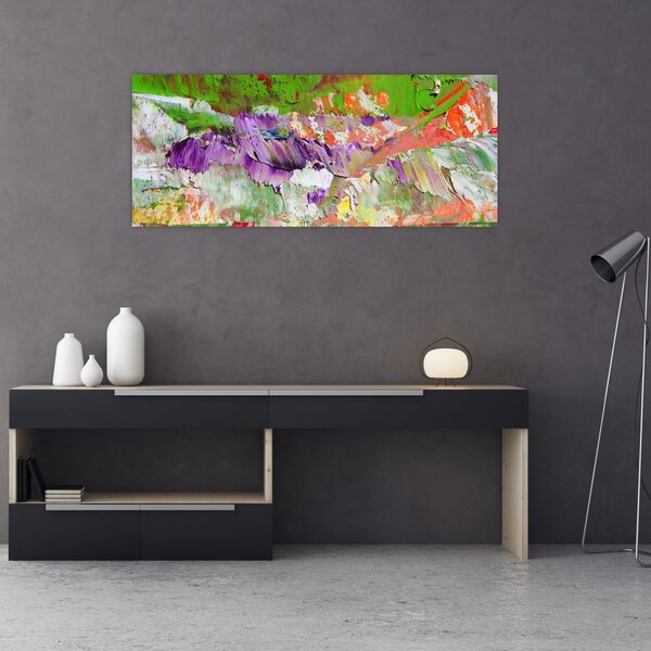 Slika apstrakcije - slikanje (120x50 cm)