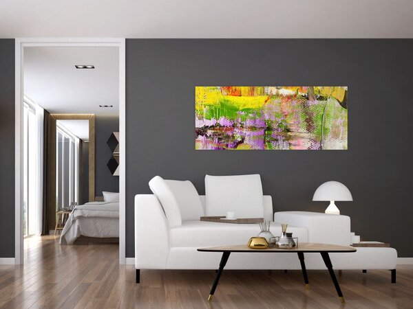 Slika apstrakcije - slikanje (120x50 cm)