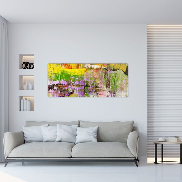 Slika apstrakcije - slikanje (120x50 cm)