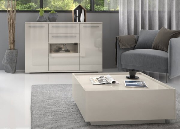 KOMODA RADDA PIANO K150V-3KS1F/PN SA RASVJETOM - BEŽ
