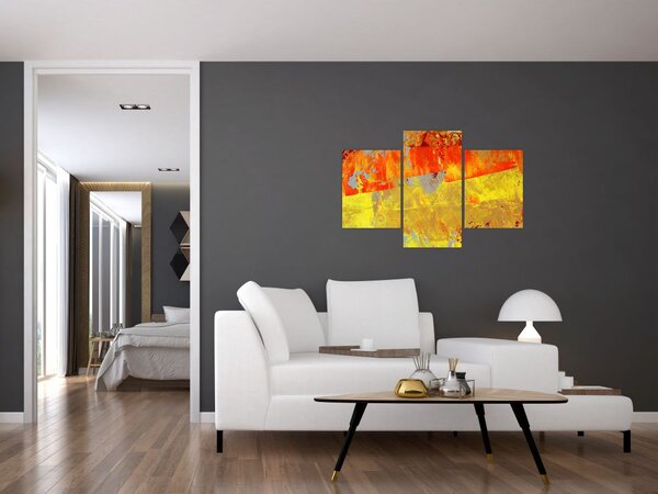 Slika apstrakcije - slikanje (90x60 cm)