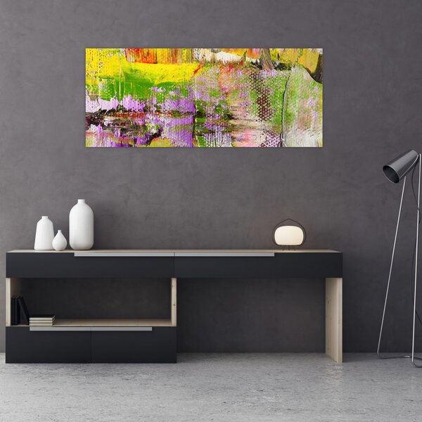 Slika apstrakcije - slikanje (120x50 cm)
