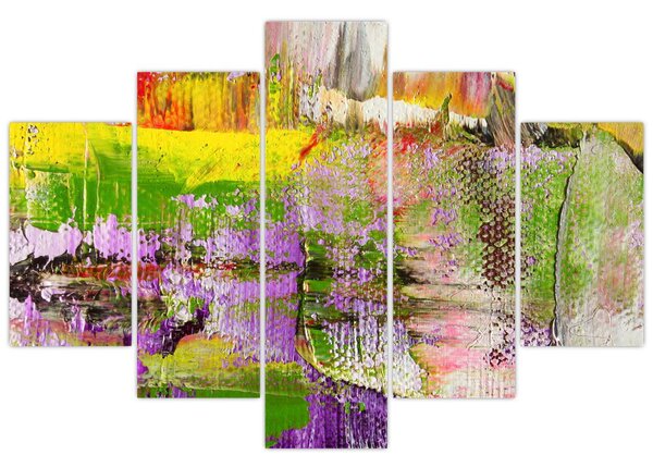 Slika apstrakcije - slikanje (150x105 cm)