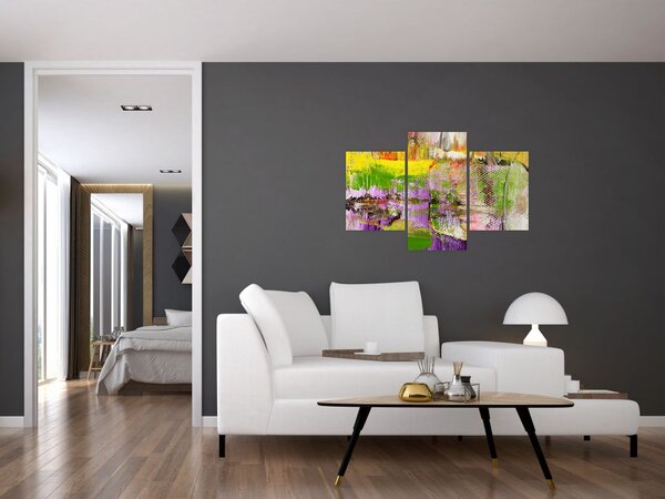 Slika apstrakcije - slikanje (90x60 cm)