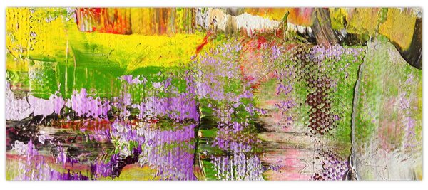 Slika apstrakcije - slikanje (120x50 cm)