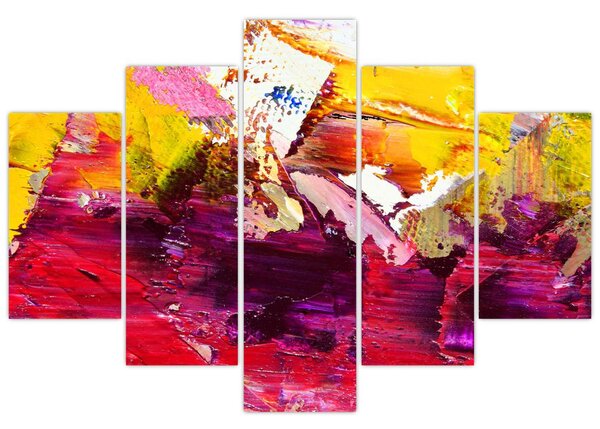 Slika apstrakcije - slikanje (150x105 cm)