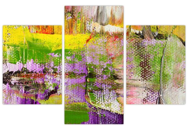 Slika apstrakcije - slikanje (90x60 cm)