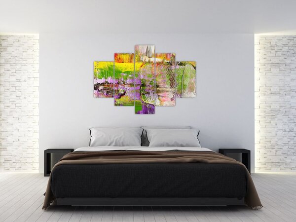Slika apstrakcije - slikanje (150x105 cm)