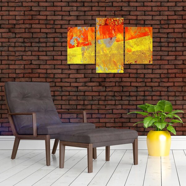 Slika apstrakcije - slikanje (90x60 cm)