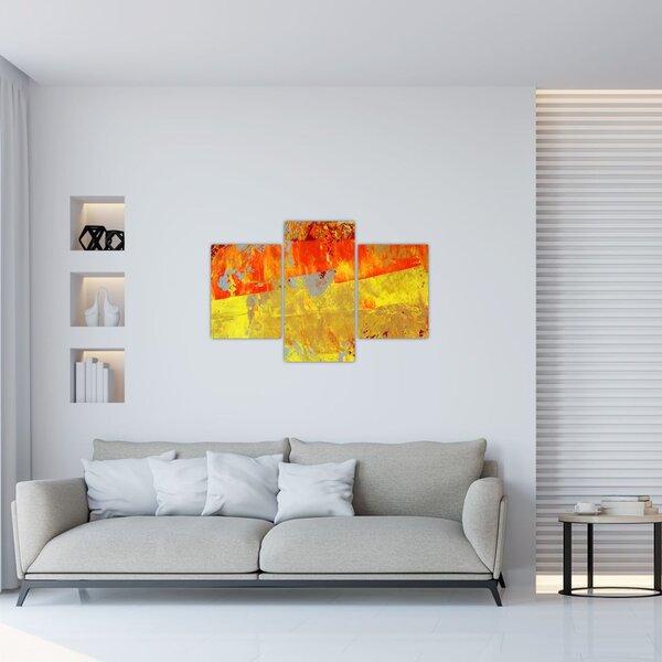 Slika apstrakcije - slikanje (90x60 cm)