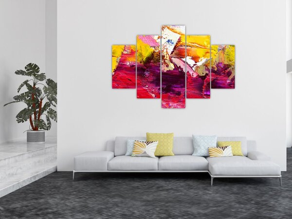 Slika apstrakcije - slikanje (150x105 cm)