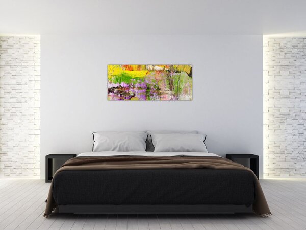 Slika apstrakcije - slikanje (120x50 cm)