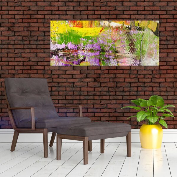 Slika apstrakcije - slikanje (120x50 cm)
