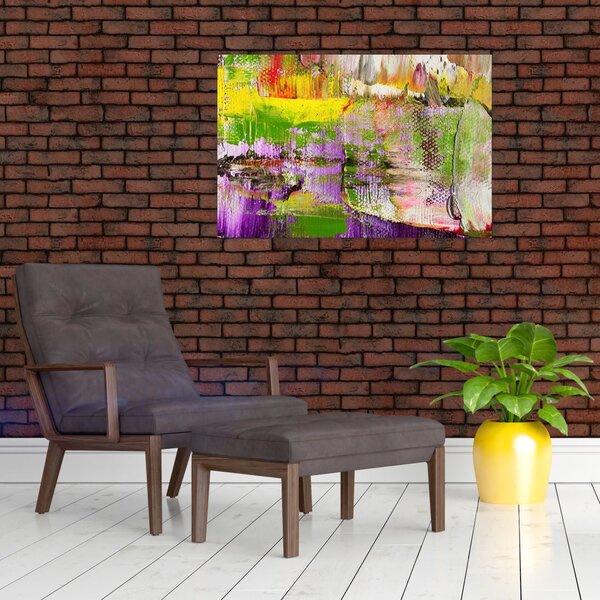 Slika apstrakcije - slikanje (90x60 cm)