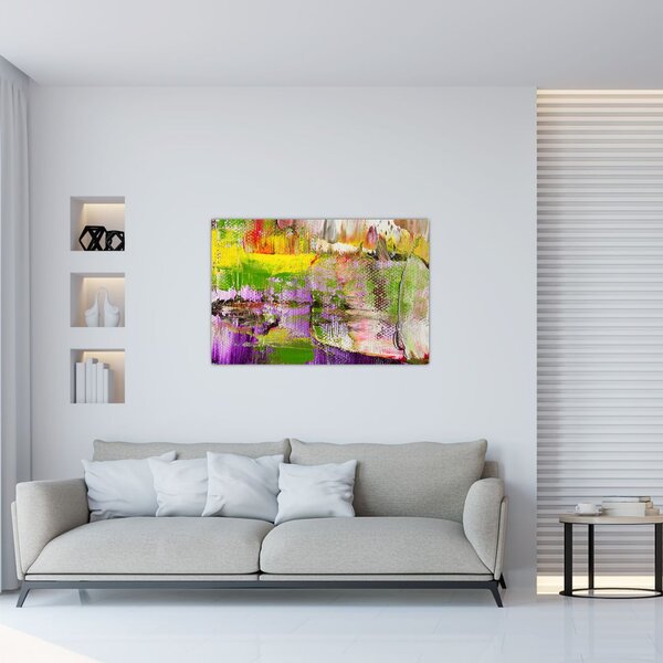Slika apstrakcije - slikanje (90x60 cm)