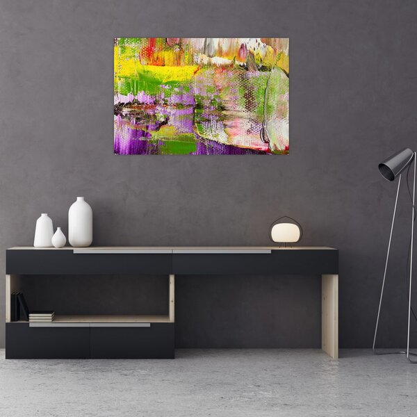 Slika apstrakcije - slikanje (90x60 cm)