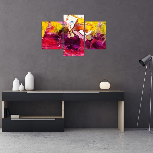 Slika apstrakcije - slikanje (90x60 cm)