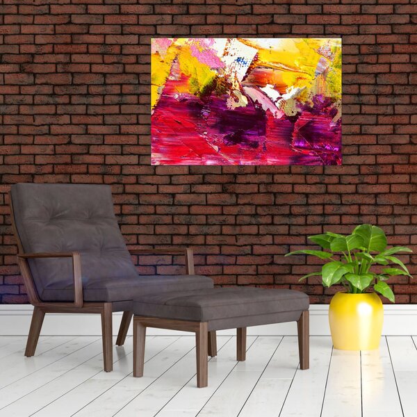 Slika apstrakcije - slikanje (90x60 cm)
