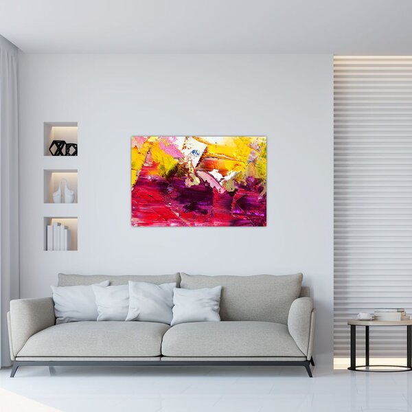 Slika apstrakcije - slikanje (90x60 cm)
