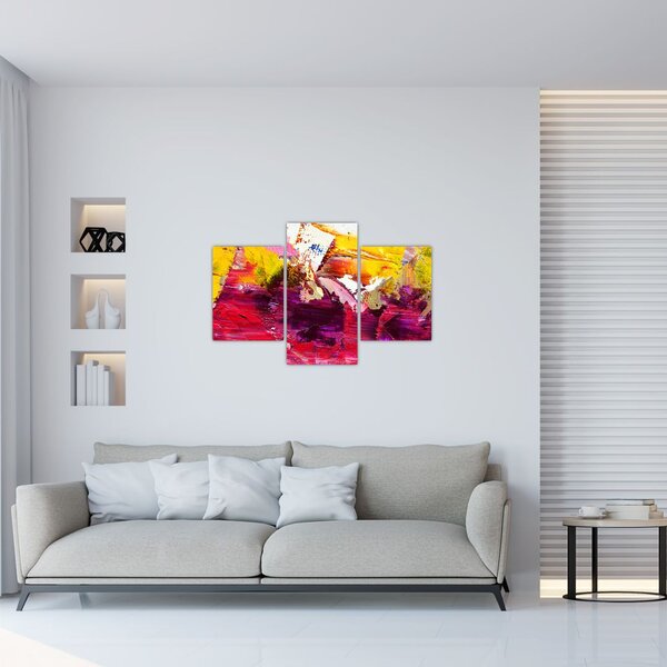 Slika apstrakcije - slikanje (90x60 cm)