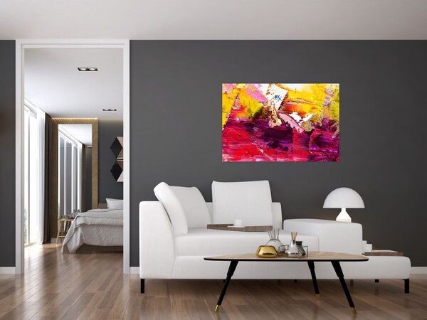 Slika apstrakcije - slikanje (90x60 cm)